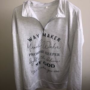 Light grey Sweatshirt with zipper